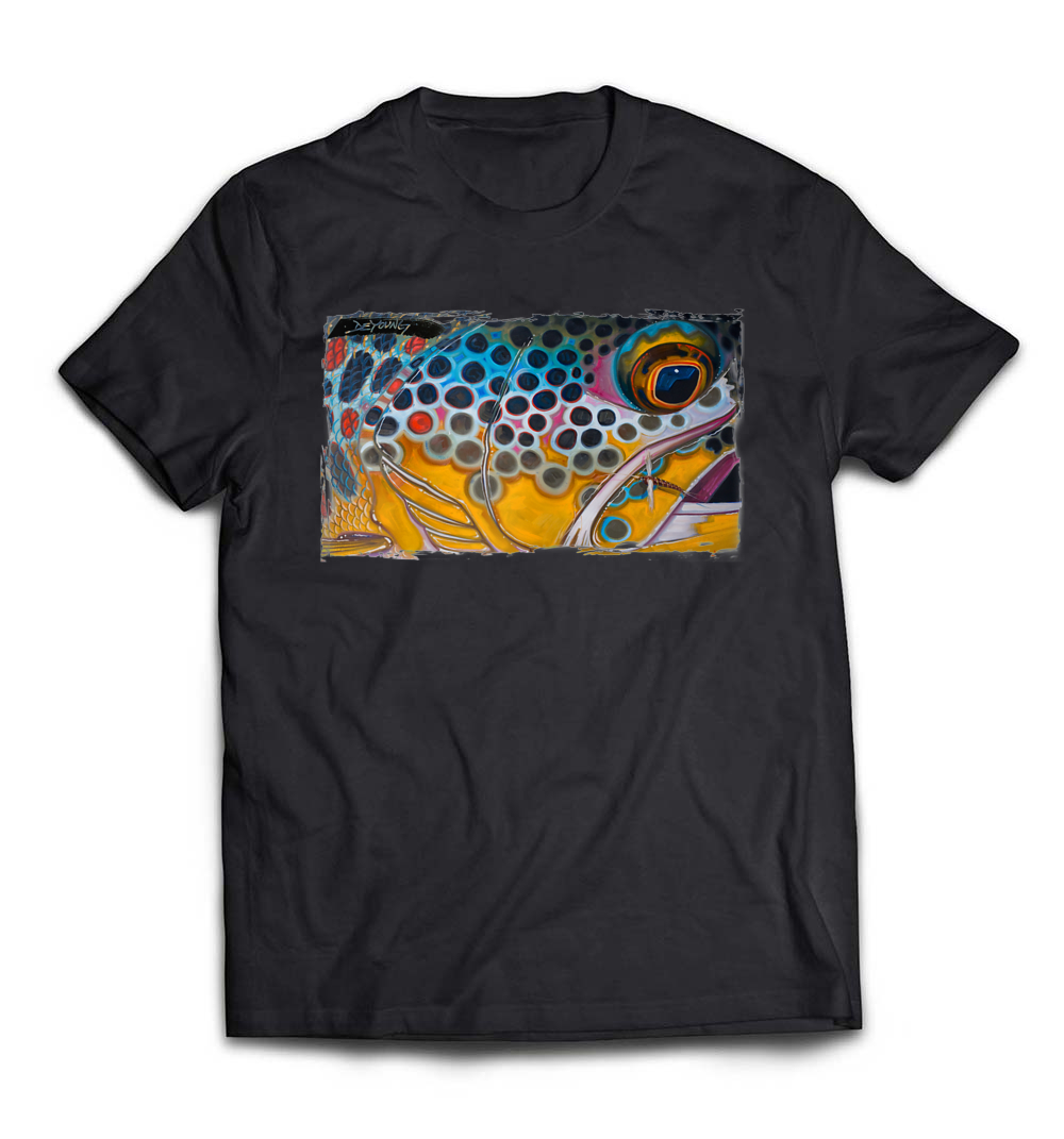 Brown Trout and Dry Fly T-Shirt: Celebrate Your Love for Fishing